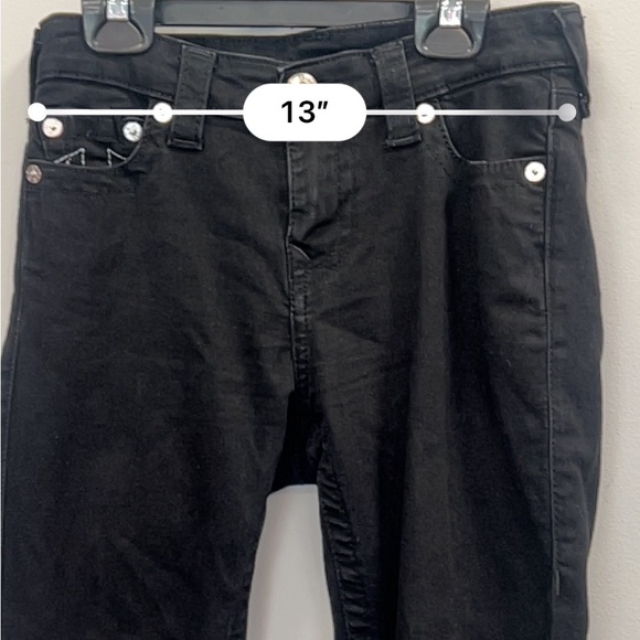 True Religion Women Ladies Halle Mid Rise Super Skinny Jeans Black  Size 27 - Picture 9 of 16